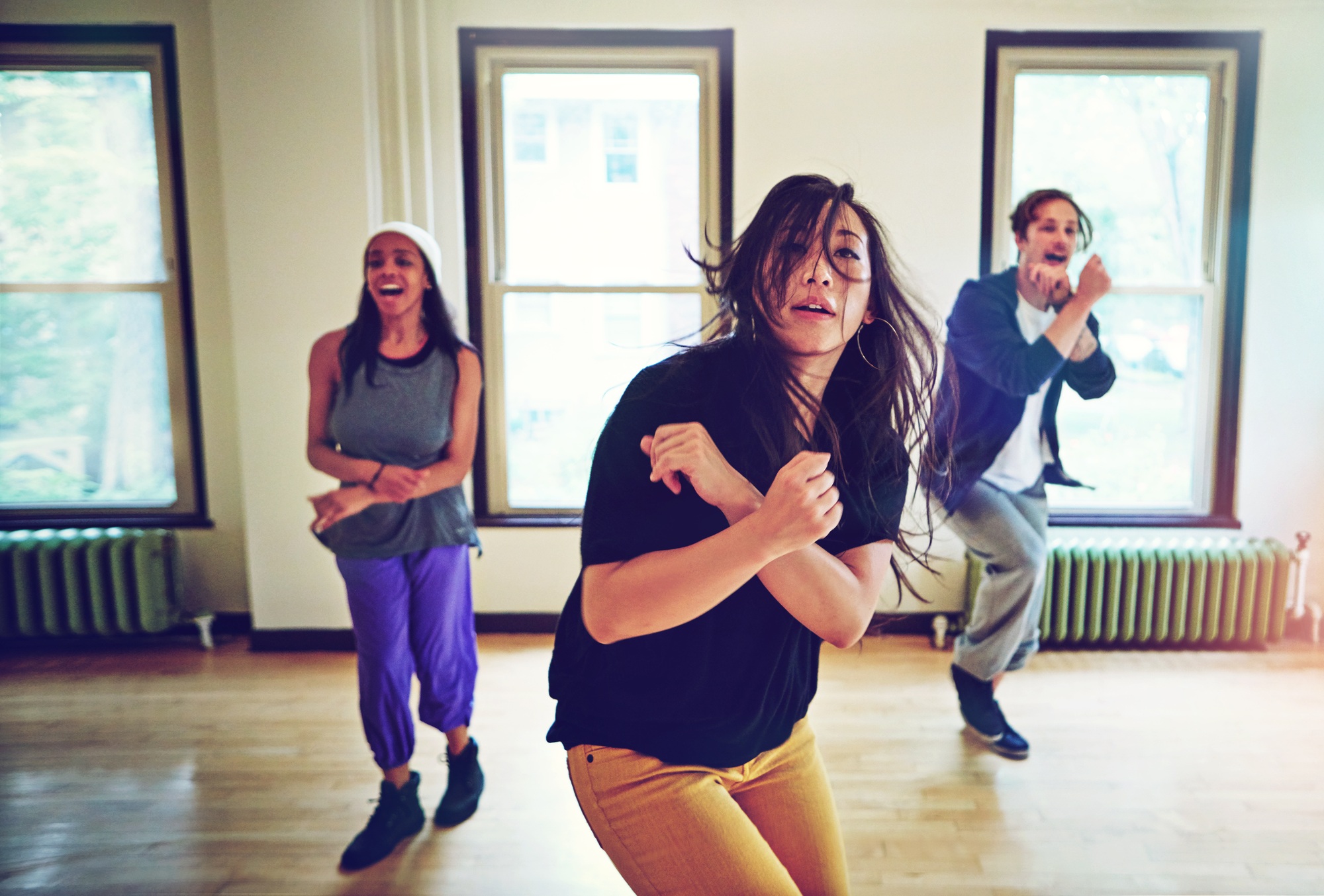 Hip hop dancers doing what they so best